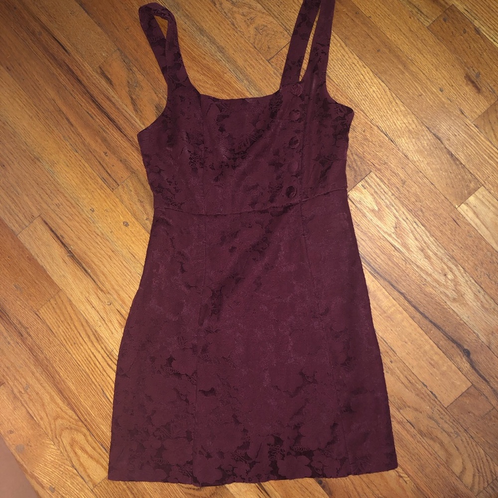 Burgundy Floral Dress